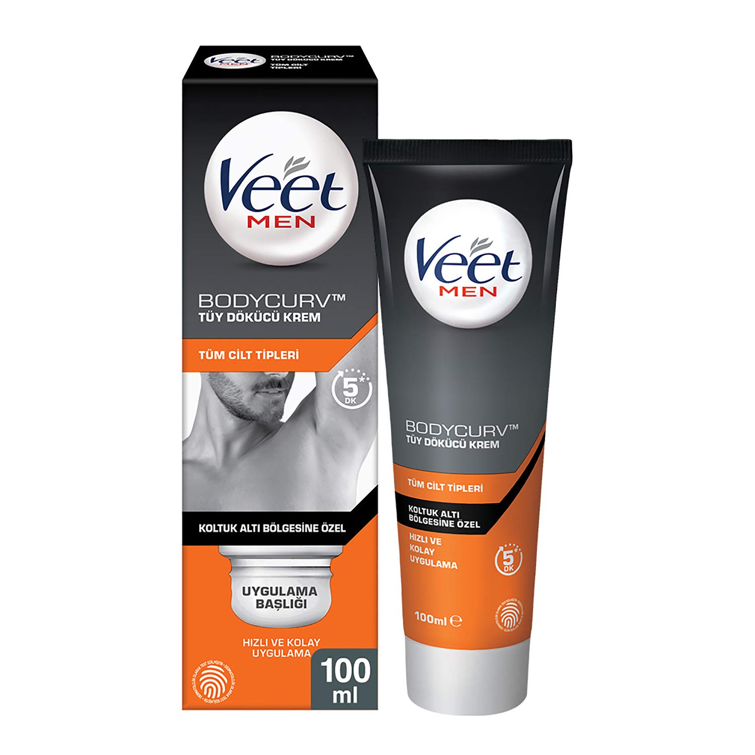 Veet Men Koltuk Altına Özel Tüm Cilt Tipleri için Tüy Dökücü Krem (1 x 100 ml)