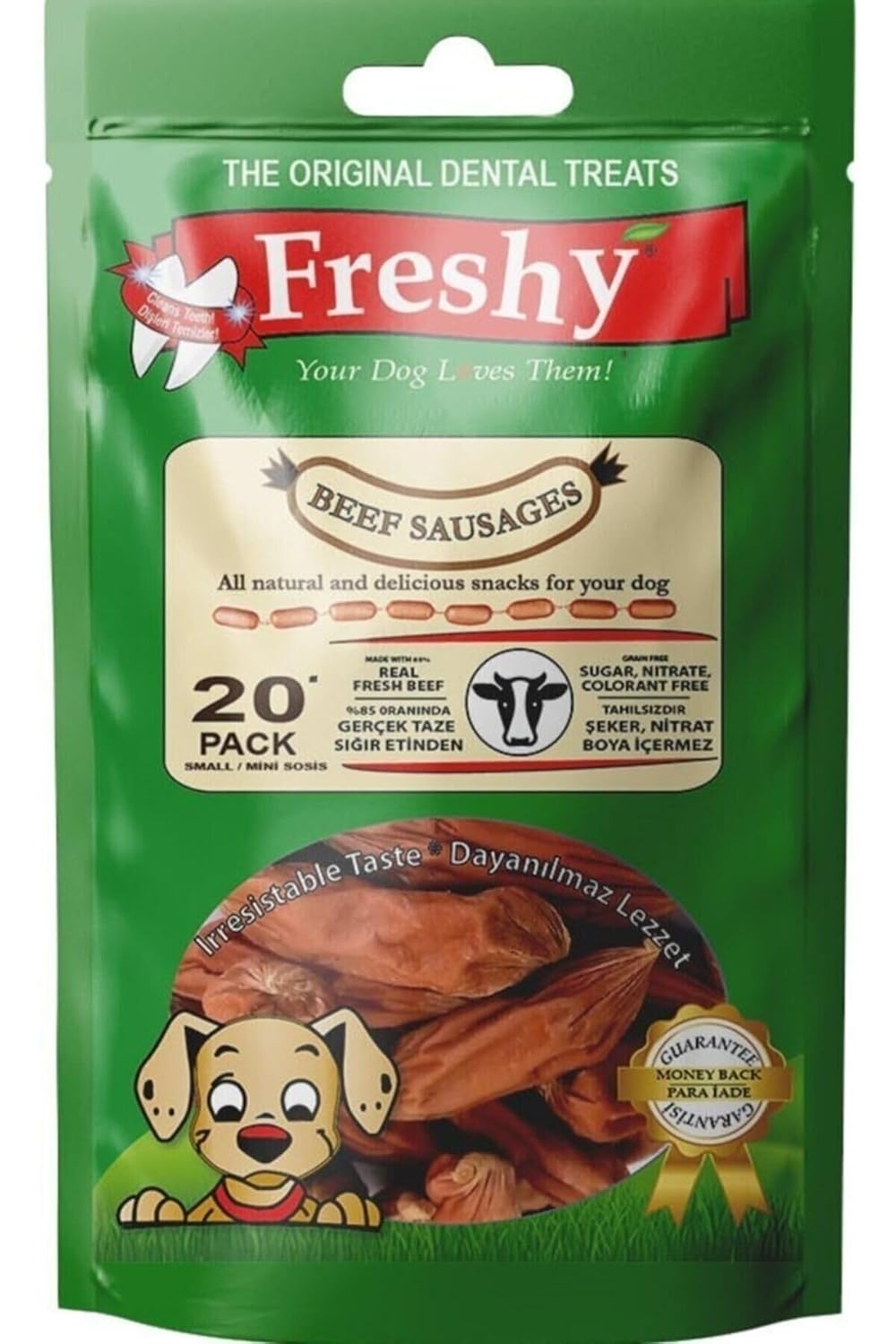 irem Freshy Mini Sausages Tahılsız Sosis Köpek Ödülü 100 gr 20 Adet