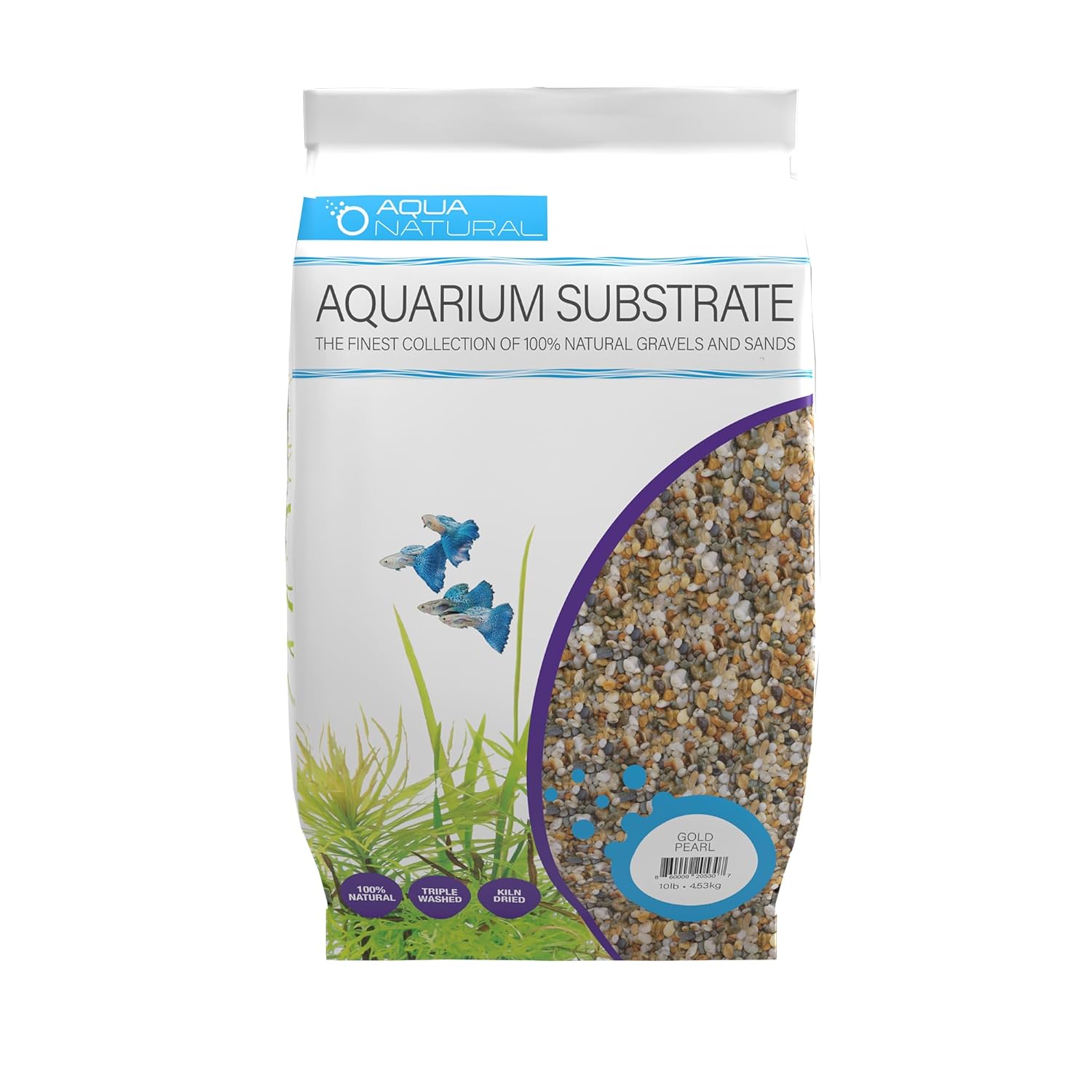 AquaNatural Akvaryumlar, teraryumlar ve vivaryumlar için Altın İnci 10 lb Çakıl Yüzey, 2-4mm