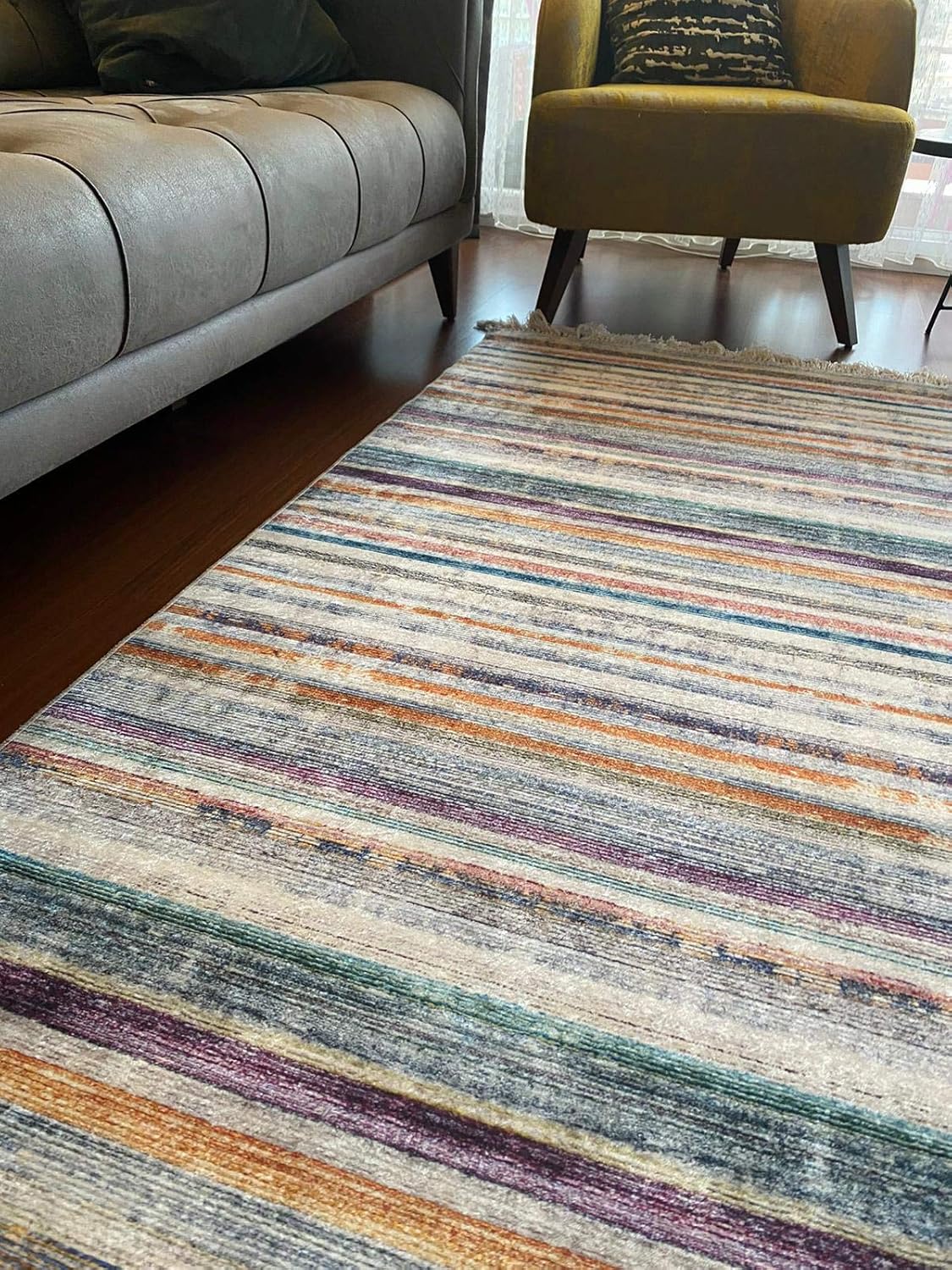 Kaymaz Taban Dekoratif Baskılı Halı Kilim Kırçıl Canlı Renkler KARIŞIK 100X300