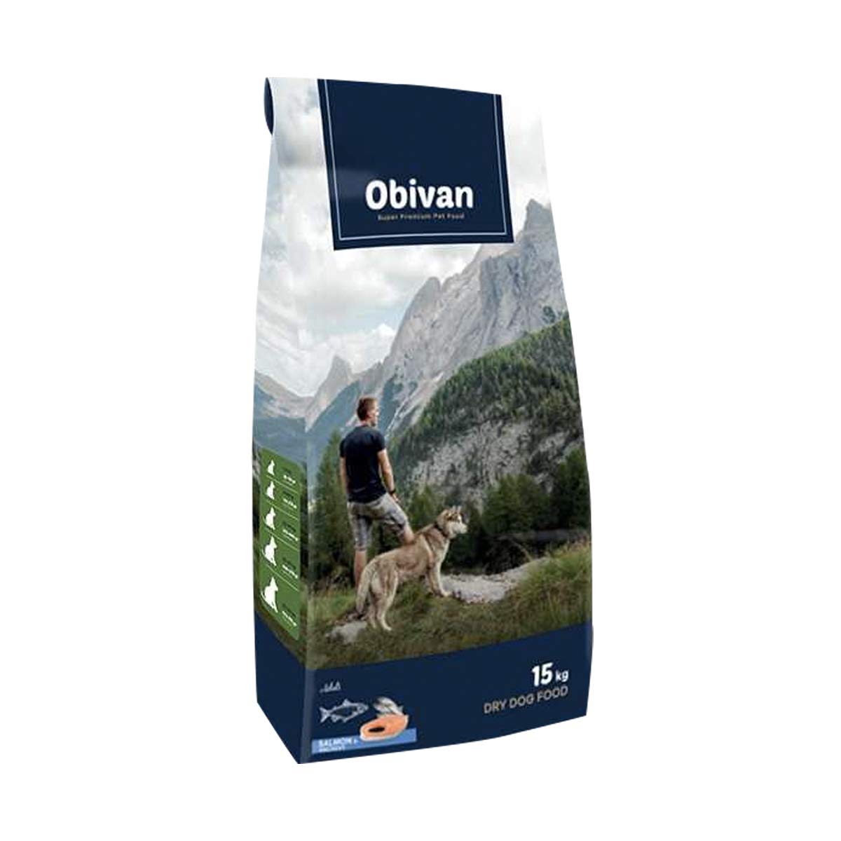 Obivan Premium Hipoalerjenik Somonlu Köpek Maması 15 Kg - Tüy Dökülmesini Azaltan, Kolay Sindirilen,