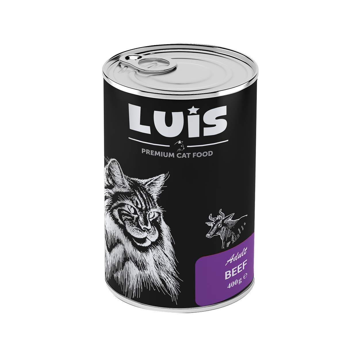 Luis Parça Dana Etli Soslu Kedi Konservesi 400 GR x 12 Adet