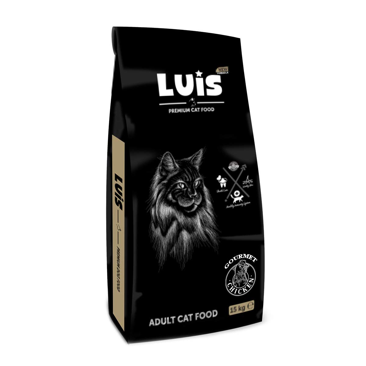 Luis Renkli Taneli Tavuklu Kedi Maması 15 KG