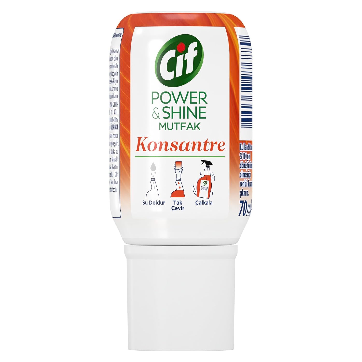 Cif Power & Shine Konsantre Mutfak Yüzey Temizleyici Leke Çıkarıcı Yağ Çözücü 70 ml