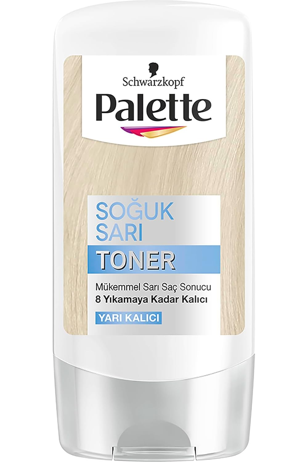 Palette Yoğun Göz Alıcı Renkler Soğuk Sarı Renk Açıcı Toner 1 Paket 1 x 150 ml