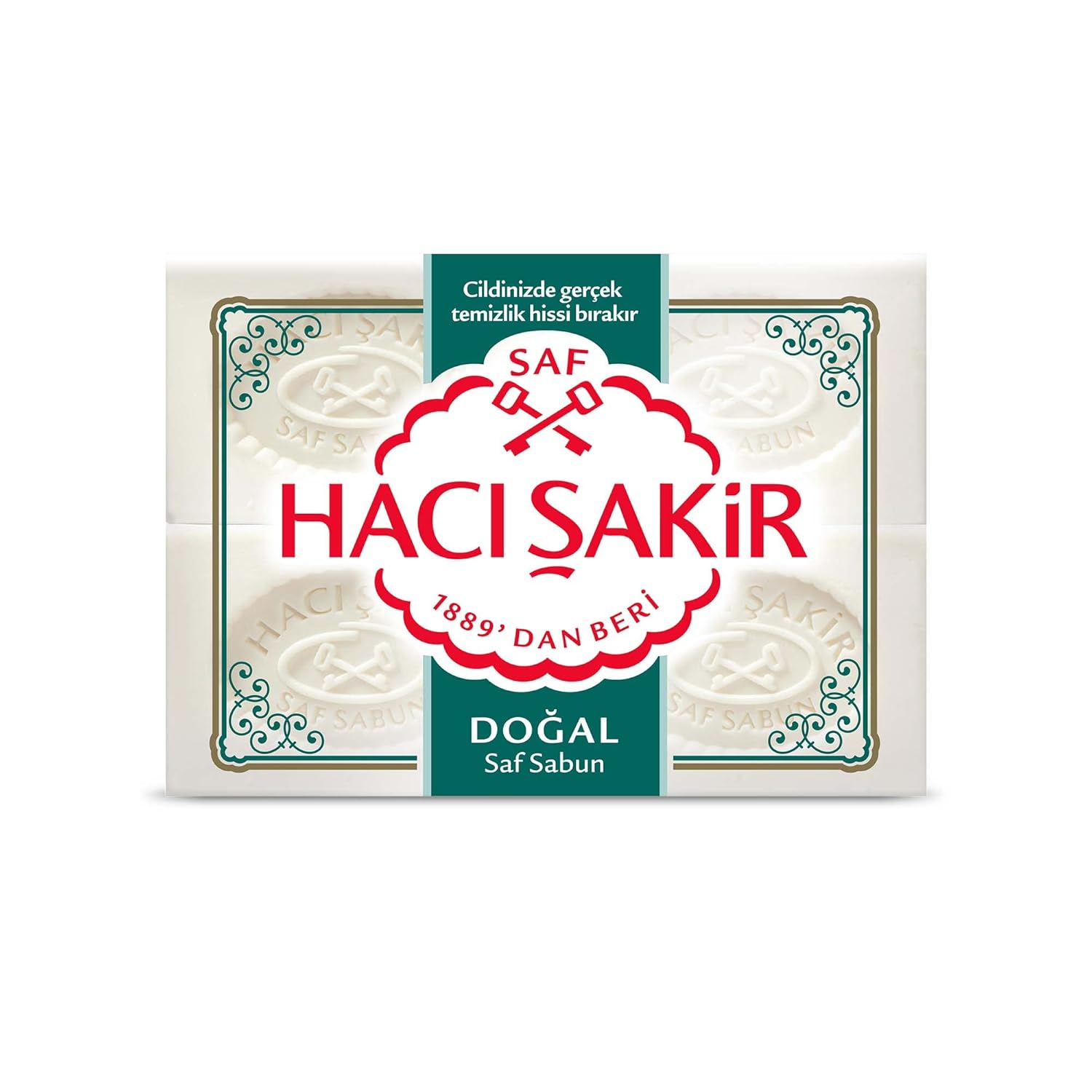 Hacı Şakir Doğal Geleneksel Beyaz Sabun (4 x 200 g)