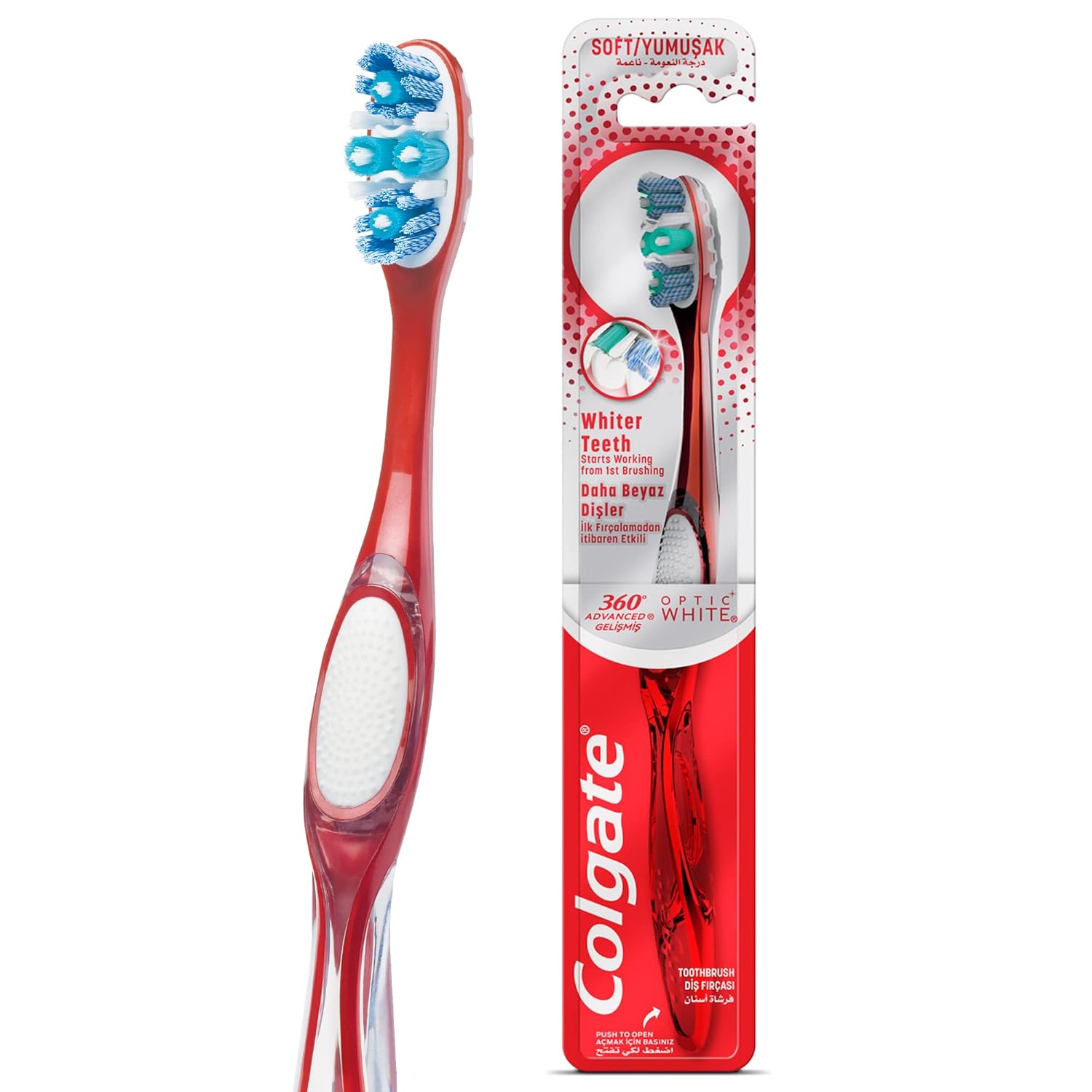 Colgate 360 Gelişmiş Optik Beyaz Yumuşak Beyazlatıcı Diş Fırçası