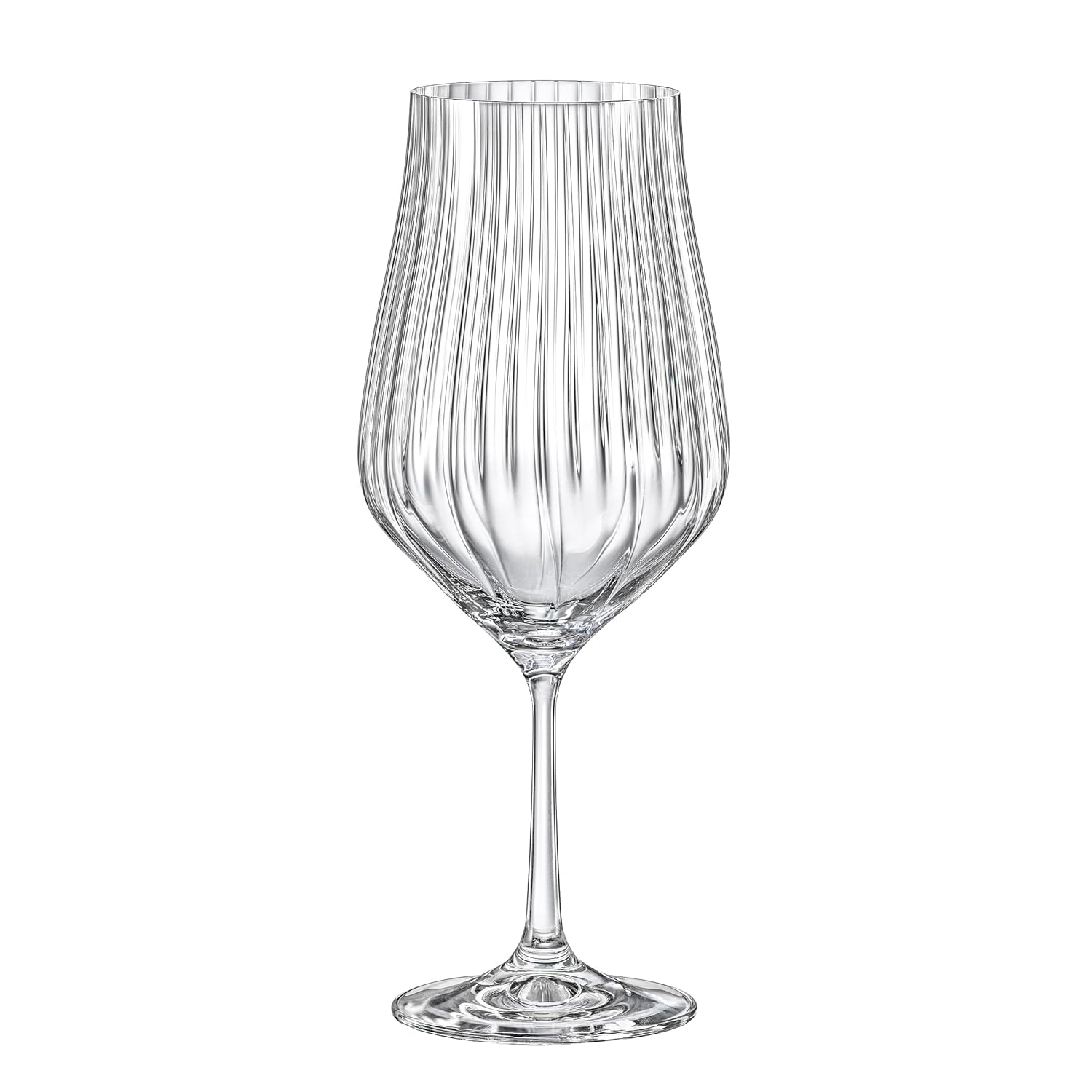 Crystalex Şarap Kadehleri 6'lı Set, Köşeli Kristal Kırmızı ve Beyaz Şarap Kadehi Seti, Bohemia Kristal Kurşunsuz 62 ml (65_ML) (18 oz)