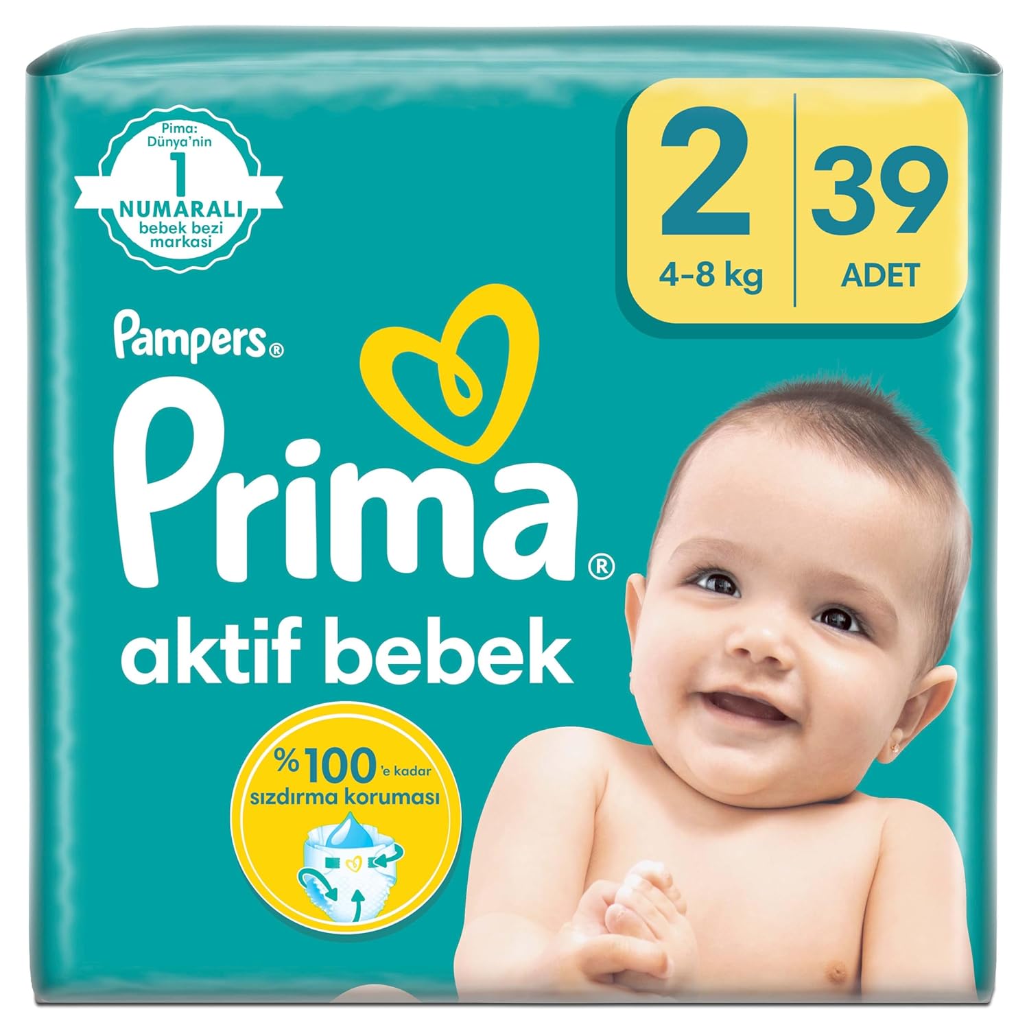 Prima Bebek Bezi Aktif Bebek 2 Beden 39 Adet Standart Paket