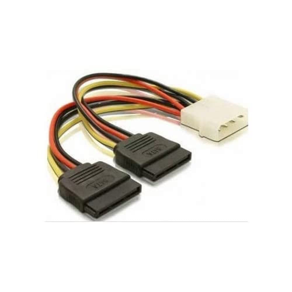Alfais 4929 İkili Çift Sata Power Hdd 4 pin Güç Kablosu