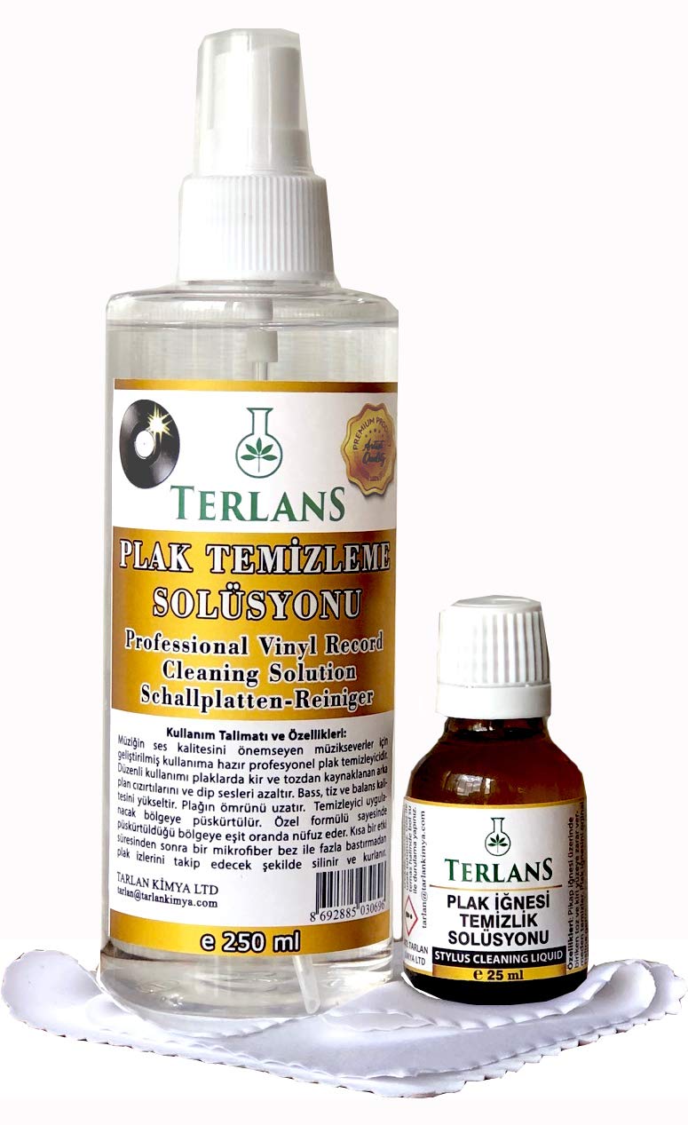 TERLANS Retro Plak ve İğne Temizleme Bakım Seti (Gramofon Pikap & Plak Çalar) Vinyl Record & Stylus Cleaning Solution