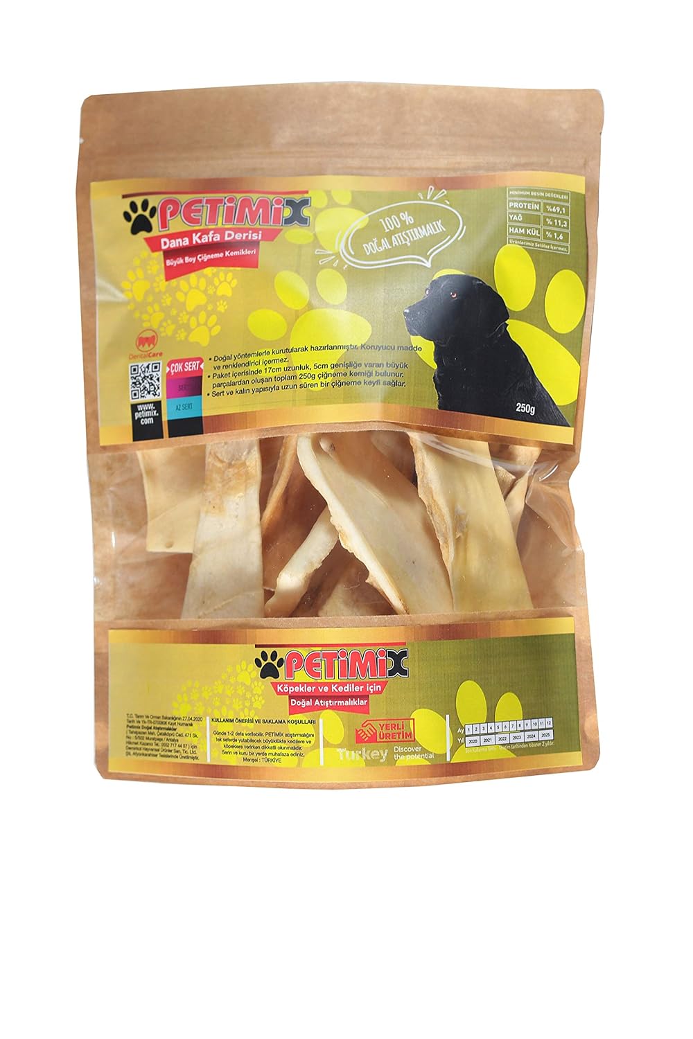 Petimix Dana Kafa Derisi Büyük Boy 250g Çiğneme Kemikleri