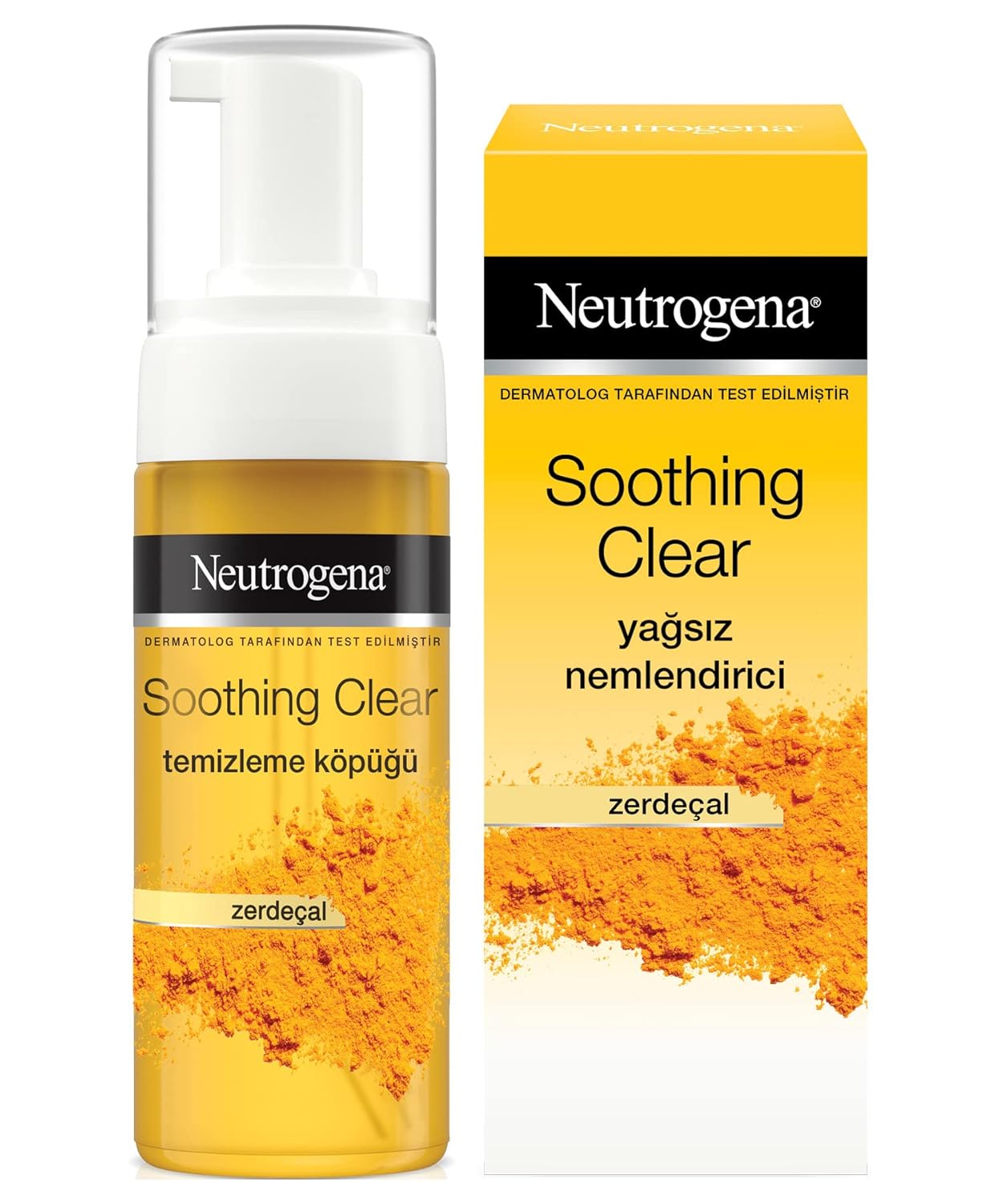 neutrogena soothing clear köpük 150 ml+nemlendirici 75 ml 2'li set