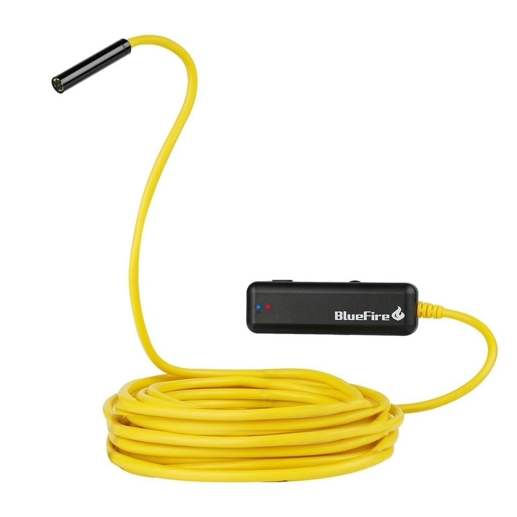 BlueFire WiFi Yılan Kamera 10 MT Sarı SERT Tel 1200 Piksel 2MP Endoskop