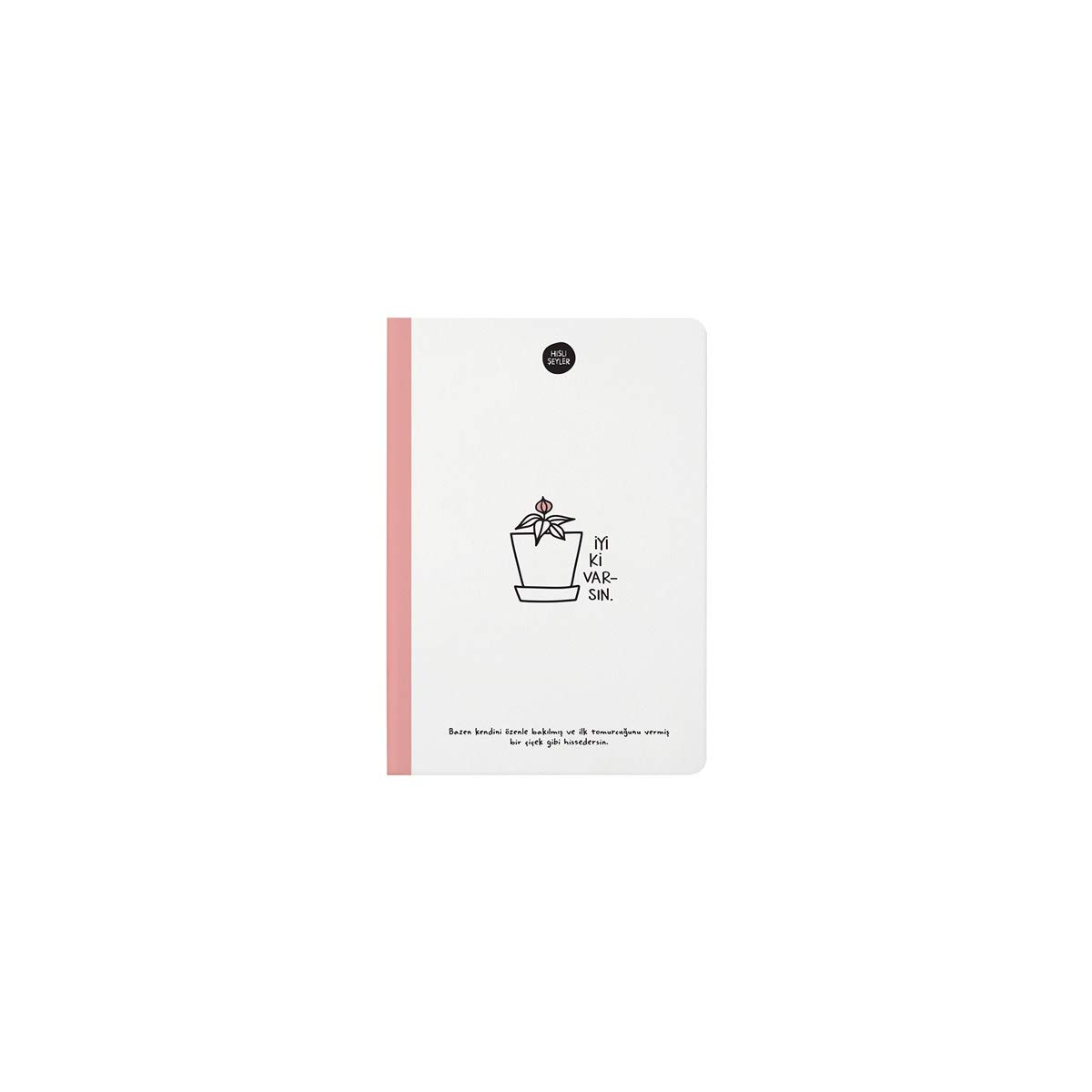 Keskin Color Hisli Şeyler 'İyi Ki Varsın' Çizgili Sert Kapak Defter, 14x20 cm, 64 Yaprak, Çok Renkli