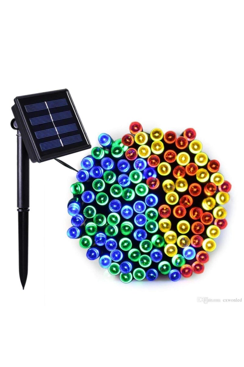 SGE GÜNEŞ ENERJİLİ 100 LED 12 METRE RGB ÇOK RENKLİ BAHÇE AYDINLATMASI LED IŞIK