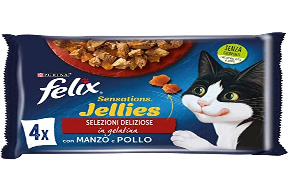 Felix Sensations Sığır Etli ve Tavuklu 85 Gram, 48 Adet