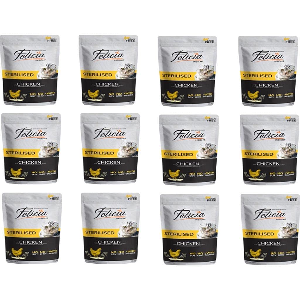 Felicia Tahılsız Sterilised Chicken Pouch Kedi Maması (12 x 85 gr)