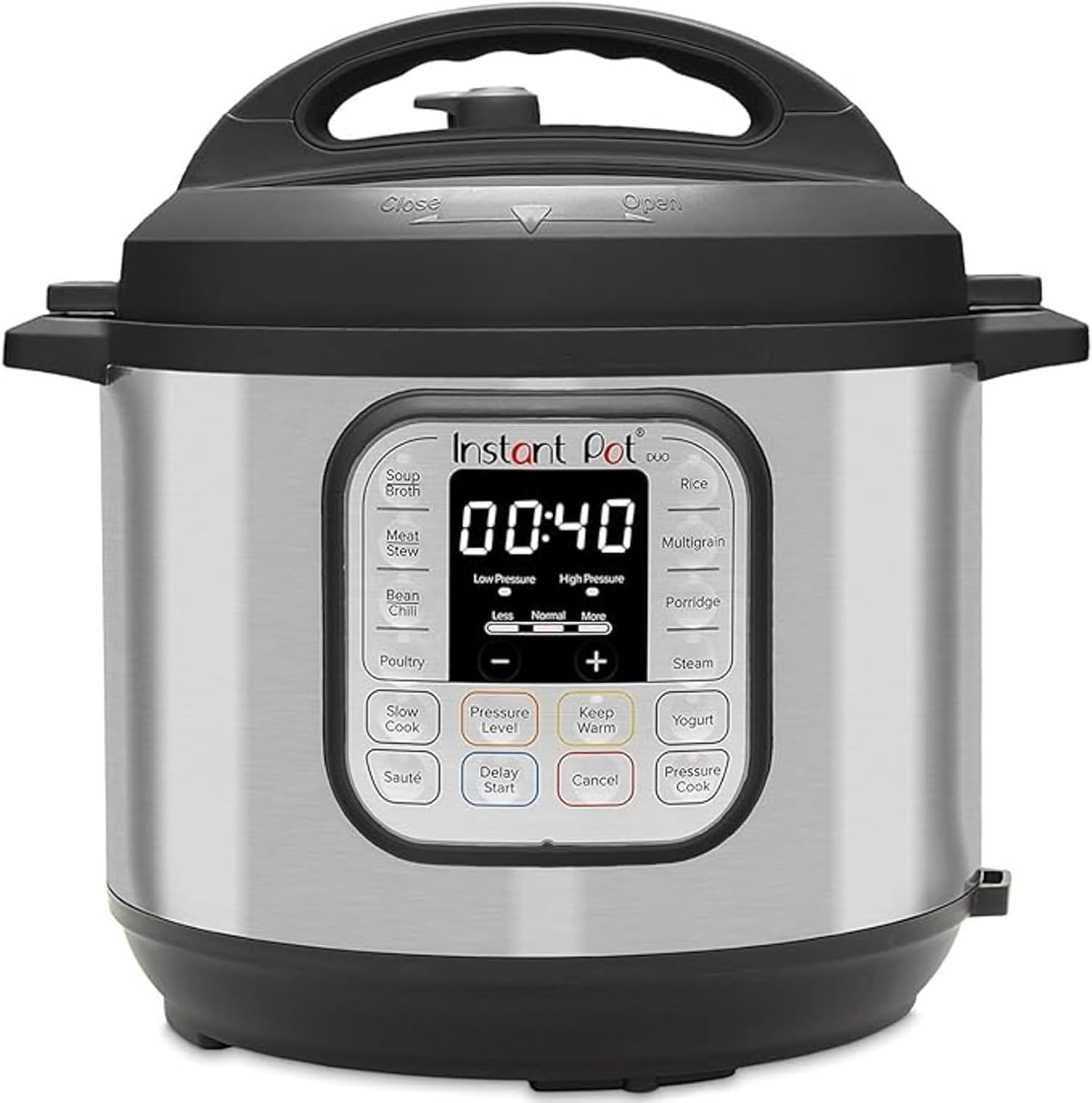 Instant Pot Duo 7'si 1 Arada Akıllı Pişirici, 5.7 L, Düdüklü Tencere, Yumuşak Pişirici, Pilav Pişirici, Sote Tavası, Yoğurt Hazırlayıcı, Buharlı Pişirici Ve Yemek Isıtıcısı, Siyah/Paslanmaz Çelik