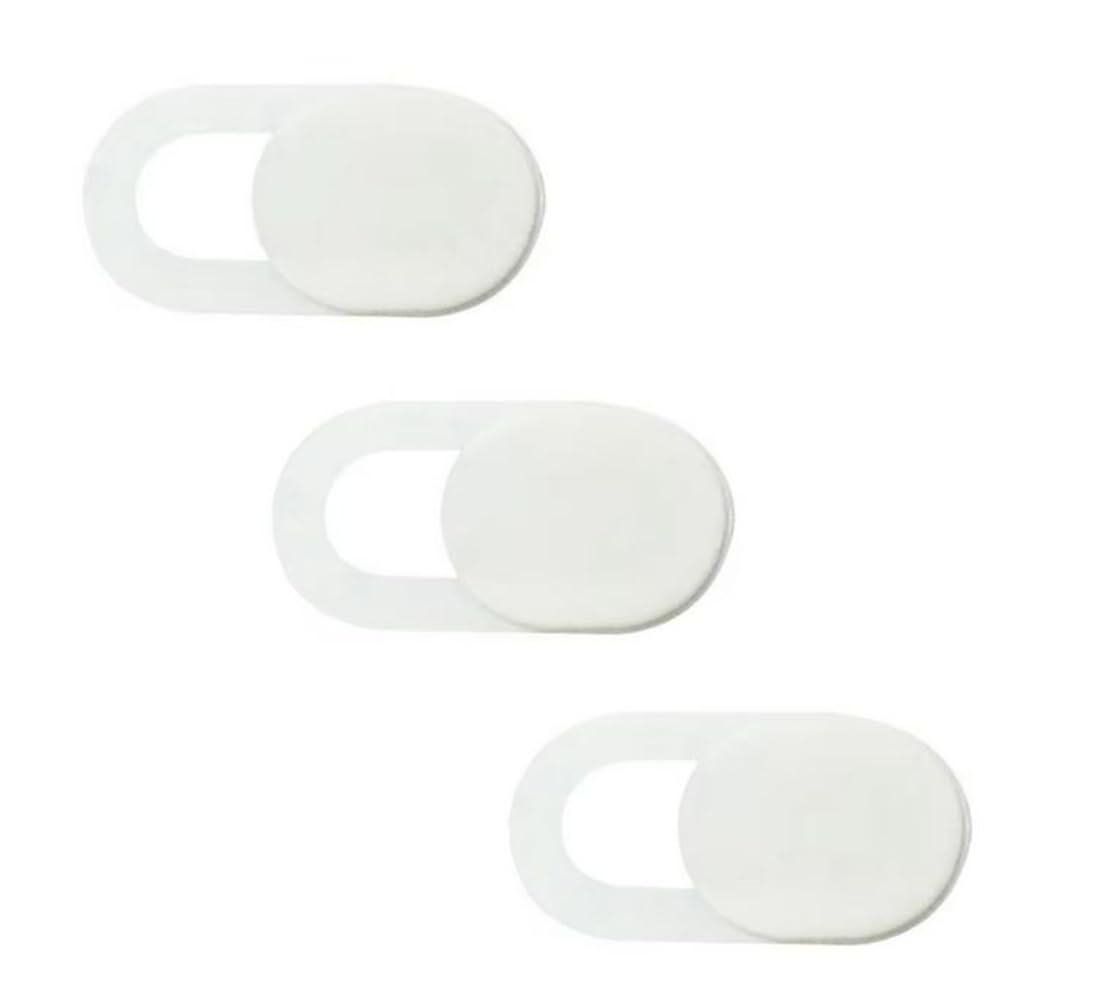 Ayex Web Kamerası Kapağı, Webcam Cover, Notebook, Laptop, Macbook, Telefon, Tablet İçin Kamera Kapatıcı, Gizleyici Beyaz (3 Adet)