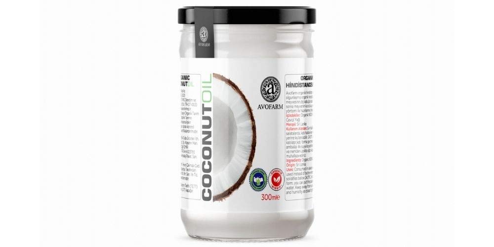 Avofarm Organik Soğuk Sıkım Hindistan Cevizi Yağı%100 Organik (300 ML)