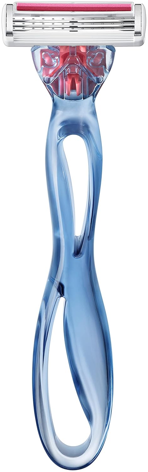 BIC Soleil Click Sensitive 1 Gövde & 2 Başlık Kadın Tıraş Bıçağı (3 Bıçak), Oynar Başlıklı, Aloe Vera ile Zenginleştirilmiş Kayganlaştırıcı Jel Şerit