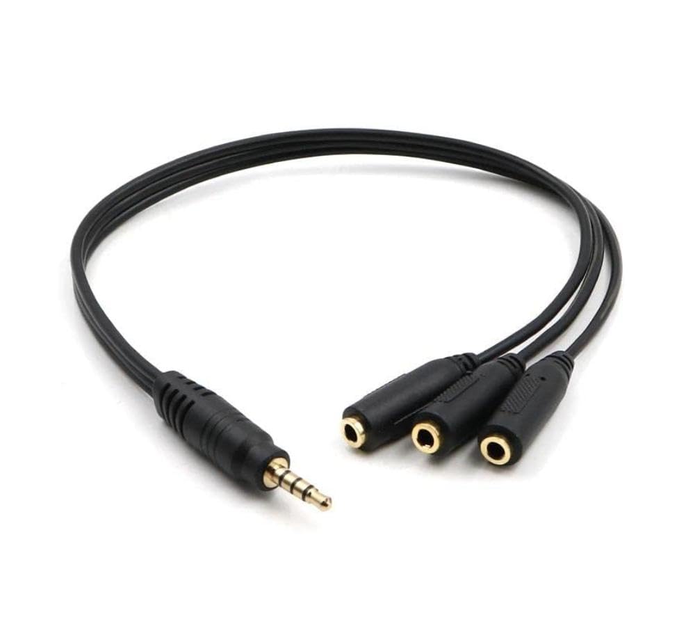 3 Lü Stereo Çoklayıcı 3 x 3.5 mm Aux SES SİSTEMİ KABLOSU