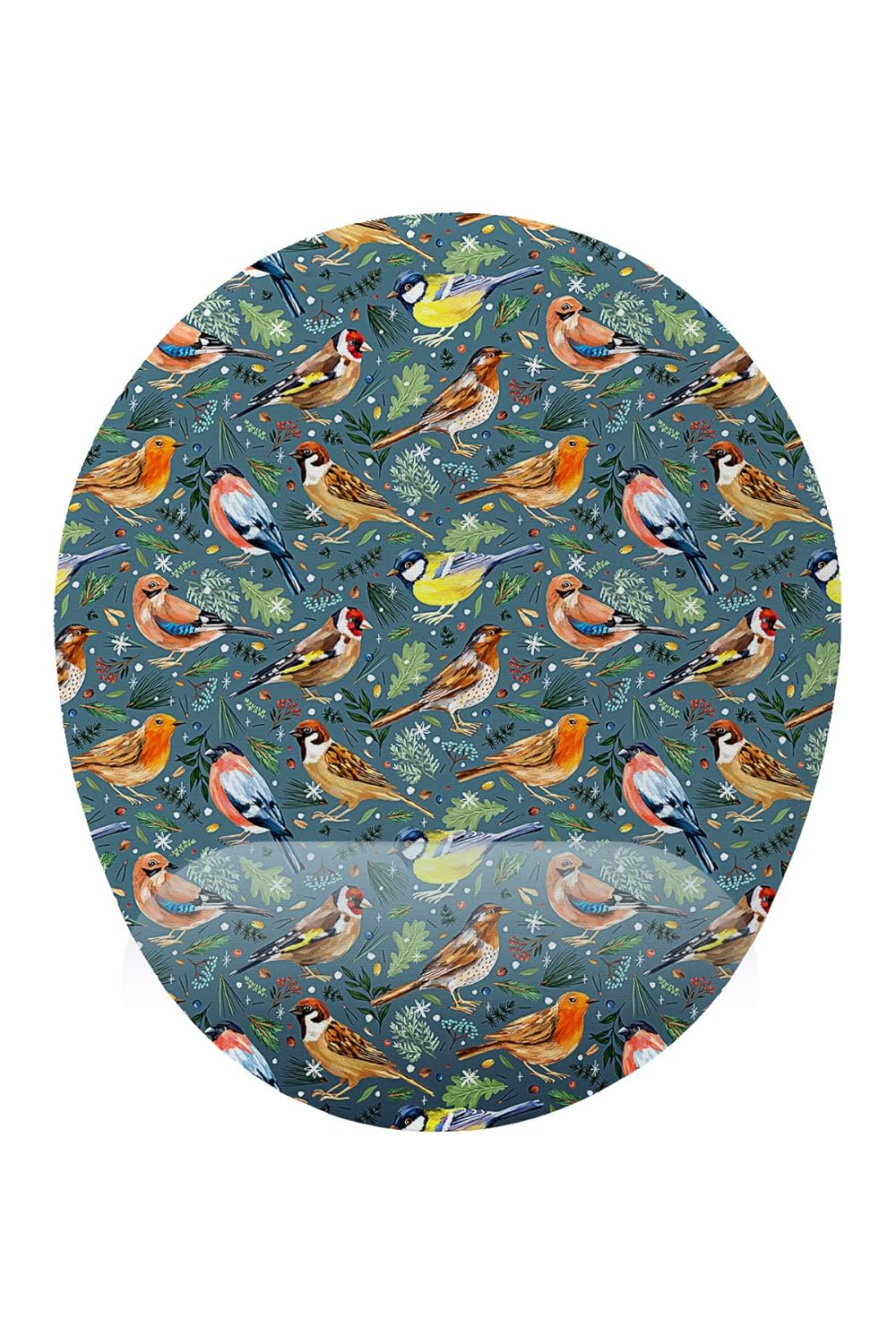 Kuş Desenli Bilek Destekli Mouse Pad