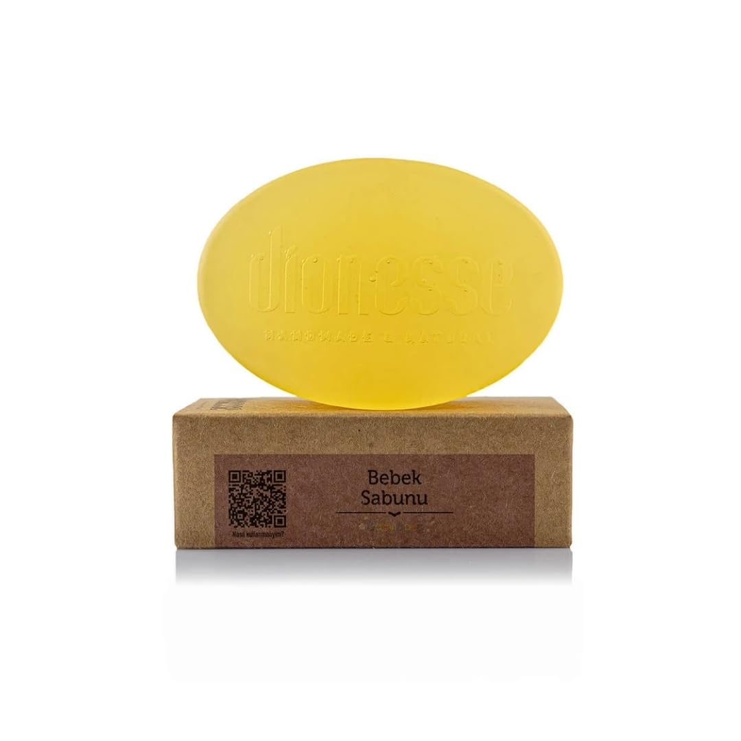 Dionesse 100% El Yapımı ve Doğal Bebek Sabunu 90 gr - Bitkisel Gliserin, Doğal Yağlar ile Bebeğiniz İçin Saç ve Vücut Temizleyici Sabun