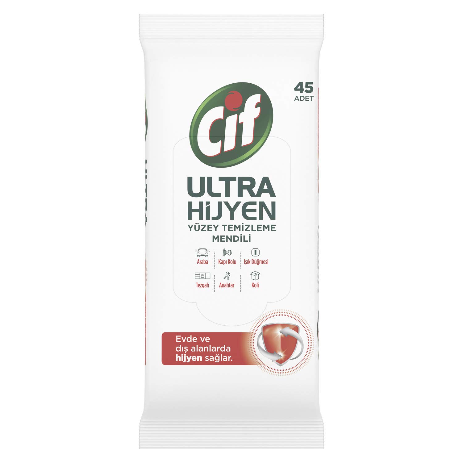 Cif Ultra Hijyen Yüzey Temizleme Mendili 1 Paket(1 x 45 Adet)