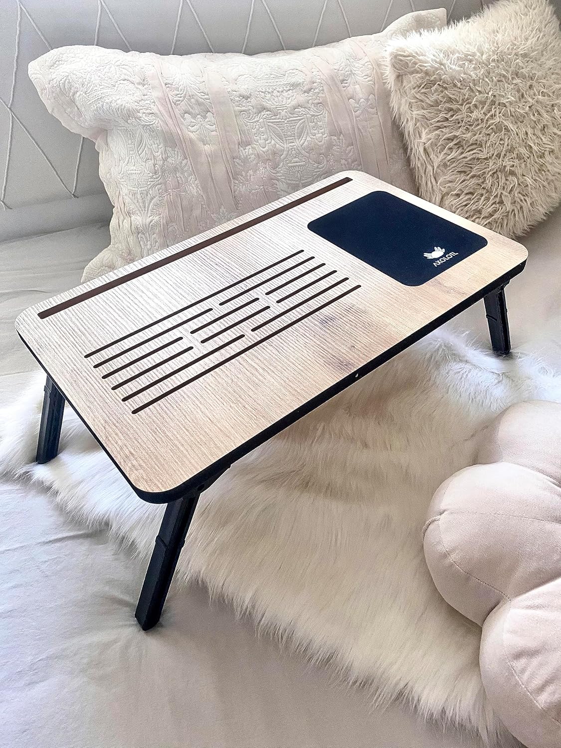 Axolotl Foldaway Telefon ve Tablet Bölmeli Katlanır Ayaklı Laptop Sehpası Notebook Bilgisayar Çalışma Masası