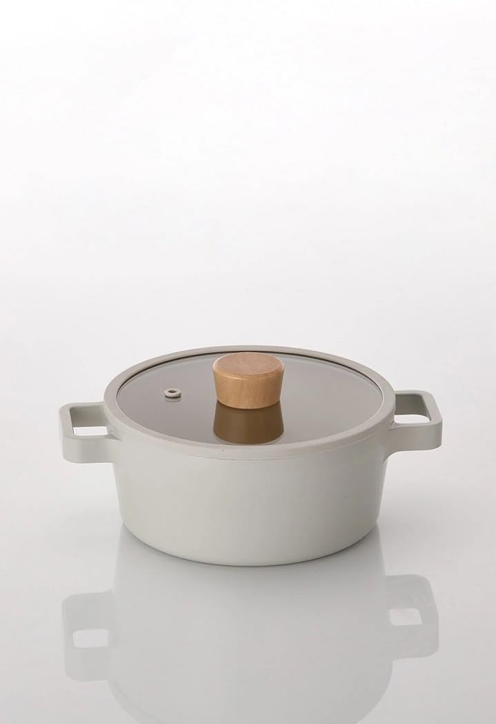 Neoflam FİKA ALÜMİNYUM DÖKÜM TENCERE CAM KAPAKLI 18CM BEJ