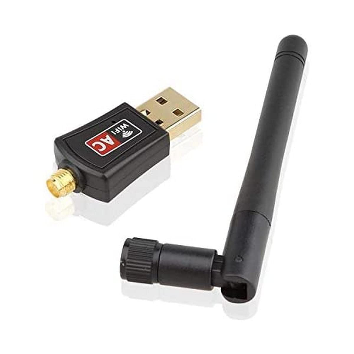 Juo Dual Band 600 Mbps USB Wi-Fi Kablosuz Alıcı Ağ Adaptörü, Siyah