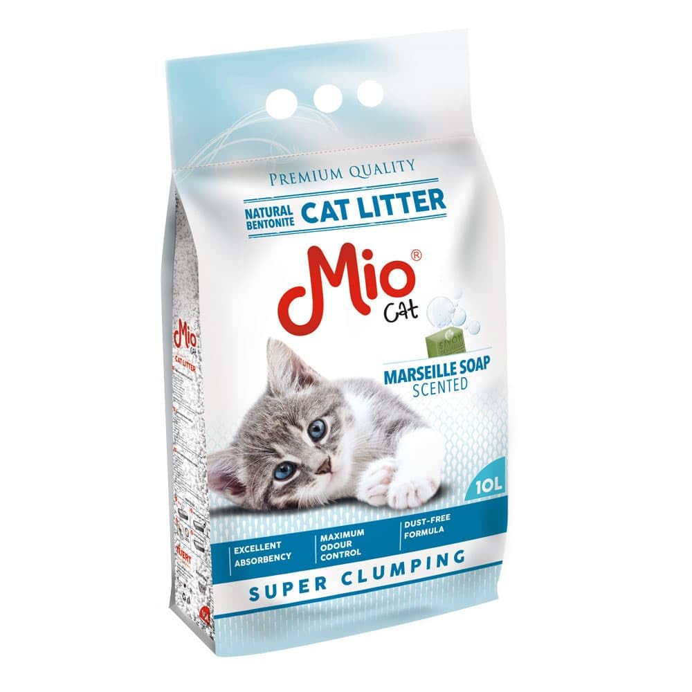 Mio Kedi Kumu, 10 lt. Marsilya Sabun Kokulu Bentonit, İnce