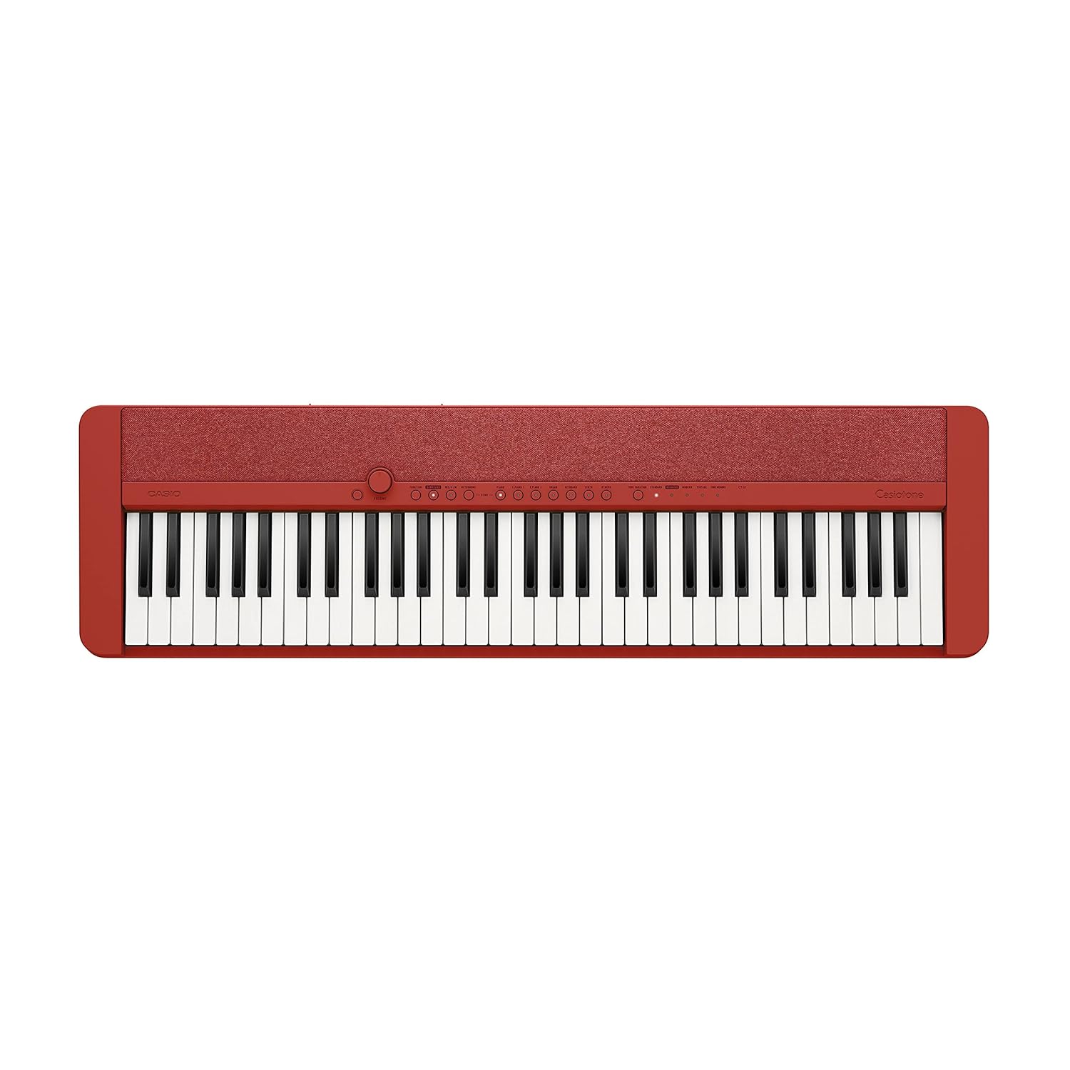 Casio CT-S1RD Casiotone piyano klavye, 61 vuruşa duyarlı tuşlu, kırmızı
