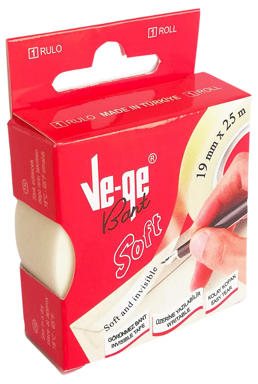 Ve-qe 19mmx25m SOFT BANT ASKI KARTON