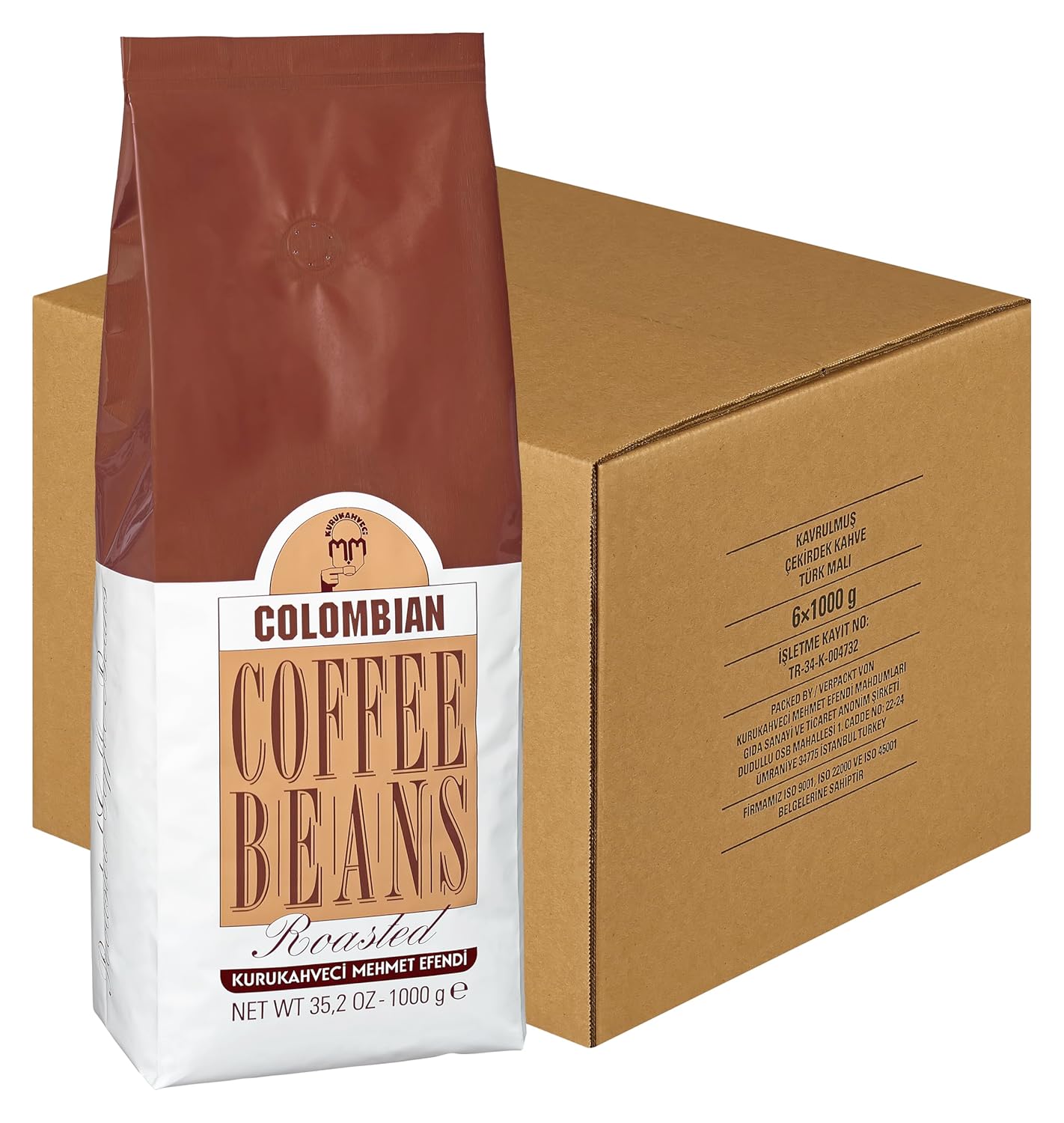 Kurukahveci Mehmet Efendi Colombian Filtre Kahve 1000gr Çekirdek x 6