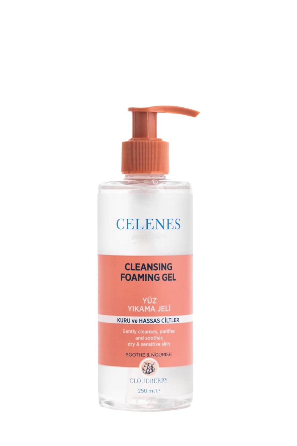 Celenes Cloudberry Köpüren Yüz Yıkama Jeli Kuru Ve Hassas Ciltler (250 ml)