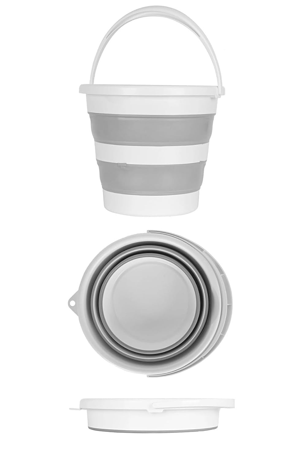 Deconox Katlanabilir Yer Kaplamayan Temizlik Kovası 13 Litre, Banyo, Mutfak ve Temizlik İçin Katlanabilir Kova, Akordiyon Kova