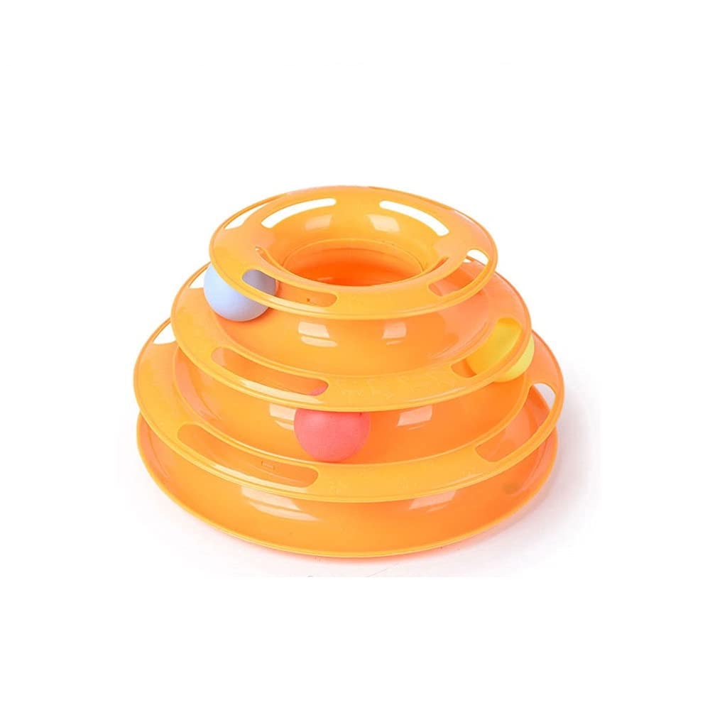 Tower of Tracks Toplu Yuvarlak Kedi Oyuncağı 24 x 13 Cm - TURUNCU