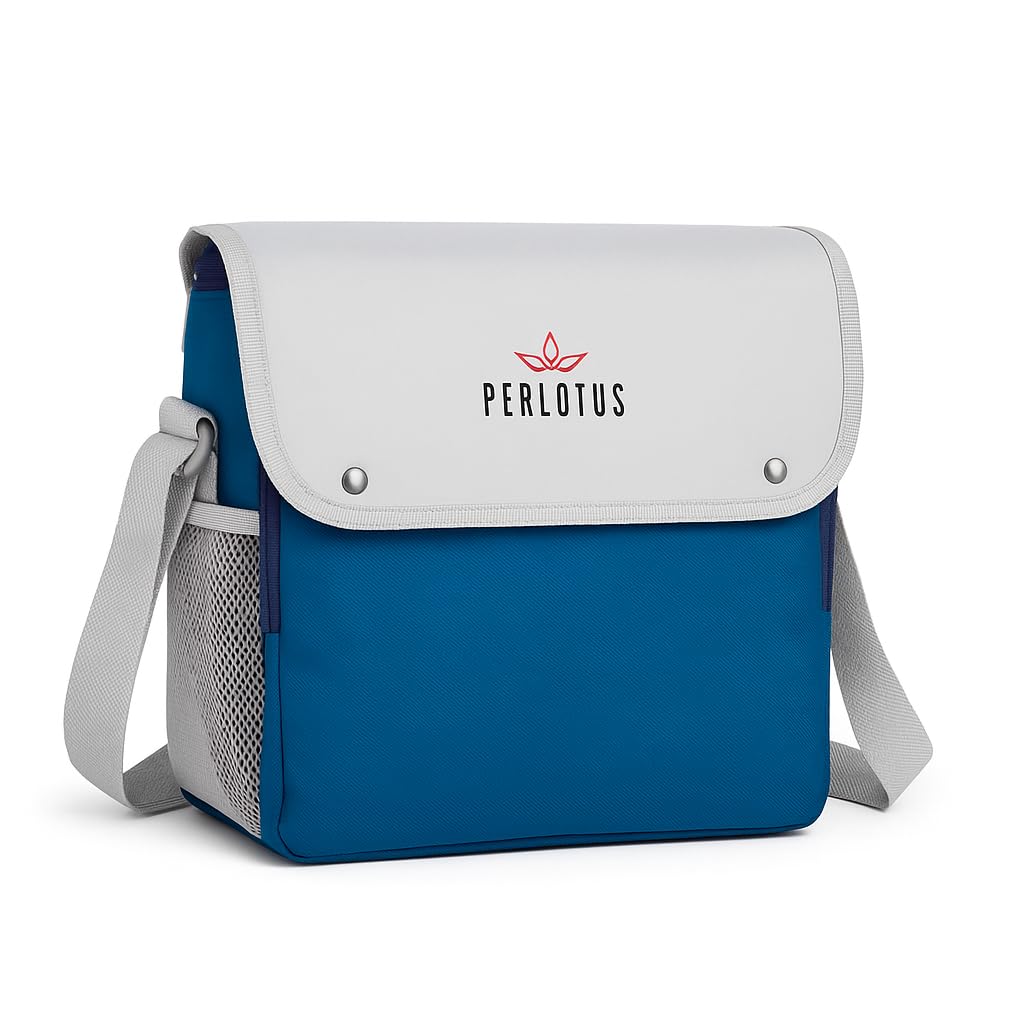 Perlotus Soğuk Sıcak Tutan Yalıtımlı İzolasyonlu Yiyecek İçecek Çantası Termal Termos Buz Aküsü Hediyeli Mavi