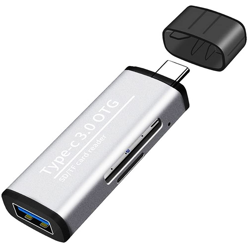 Coverzone USB 3.0 Type-C 3-in-1 Kart Okuyucu, Otg Sd Tf MicroSD