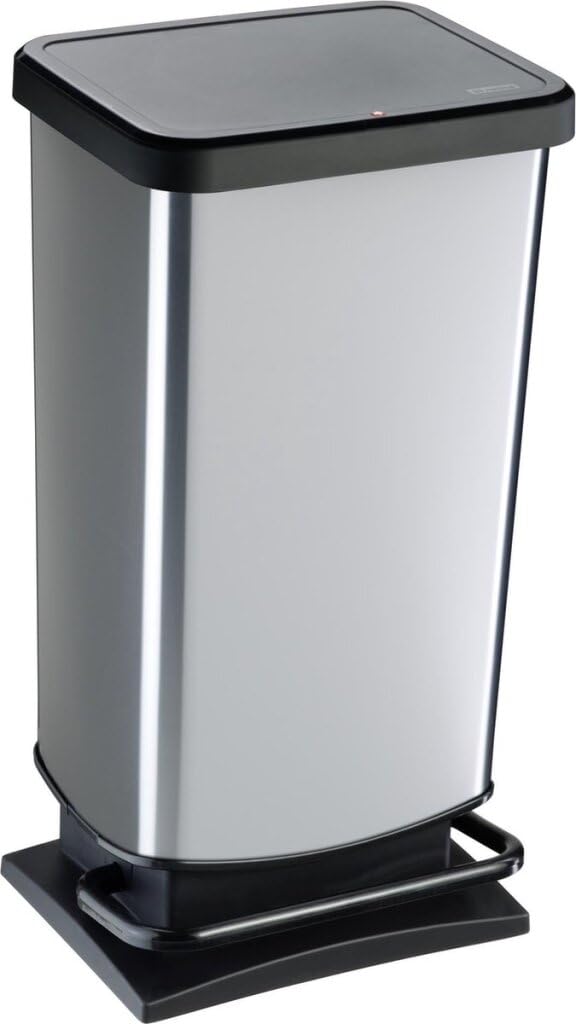 Rotho Paso Çöp Kutusu, Metalik Gri, 40L