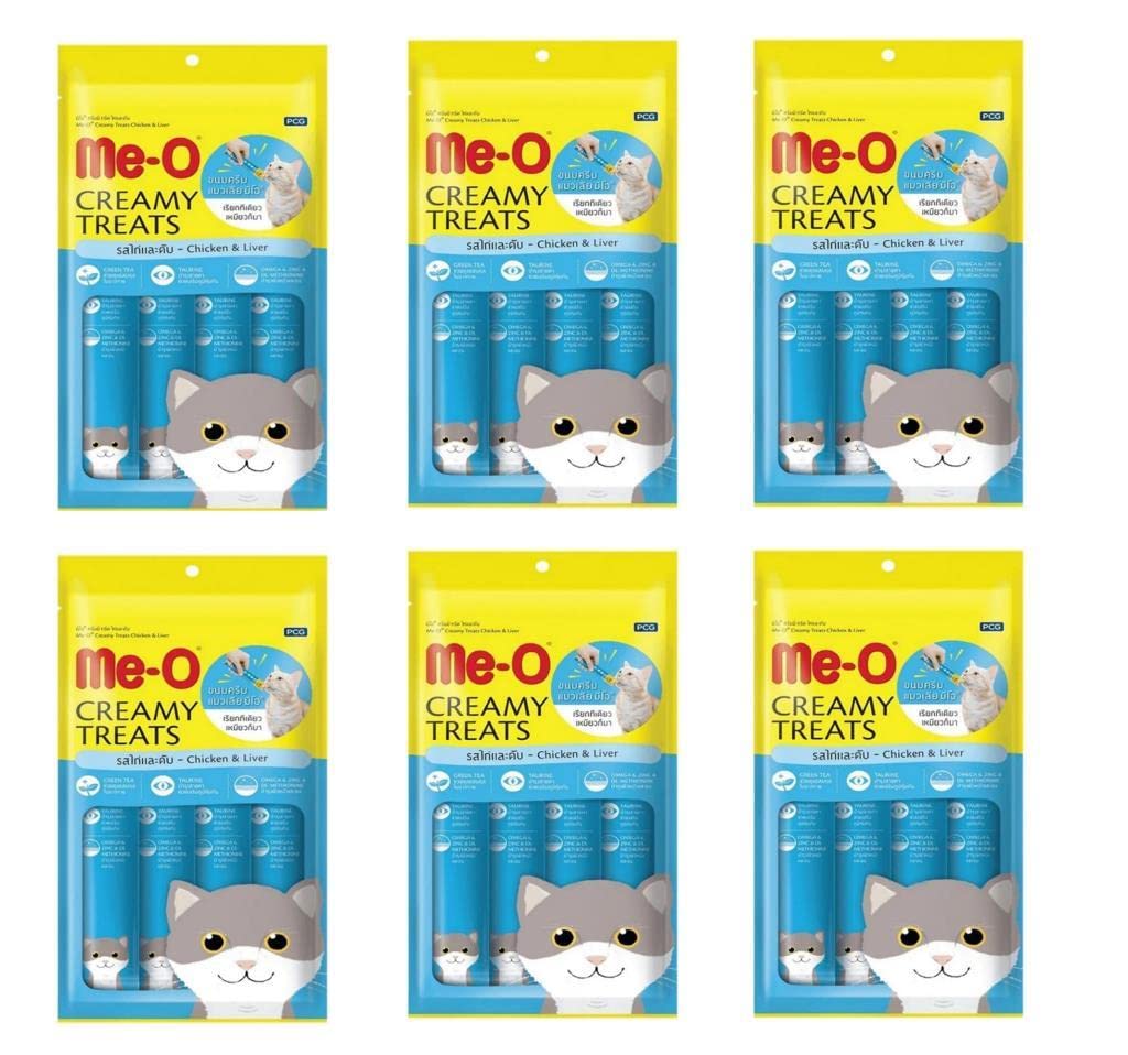 Me-O Creamy Treats Tavuk ve Ciğerli Kedi Ödül Maması 15 gr x 4 (6 ADET)