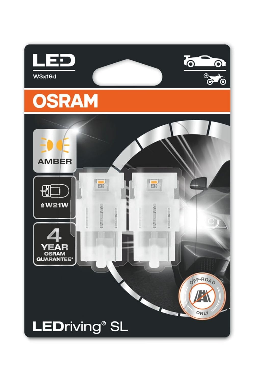 Osram T20 Tek Devreli Led Ampul Sarı 12V 7505DYP (1 Takım-2 Adet)