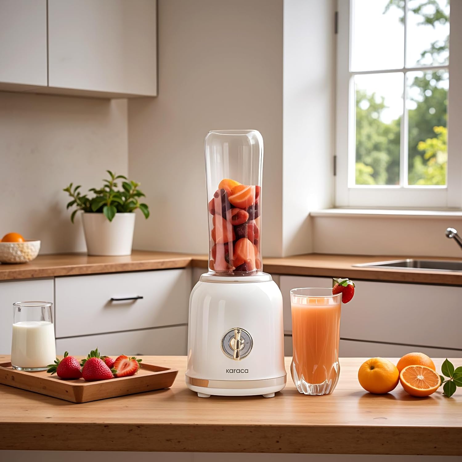 Karaca Retro Personal Blender Krem