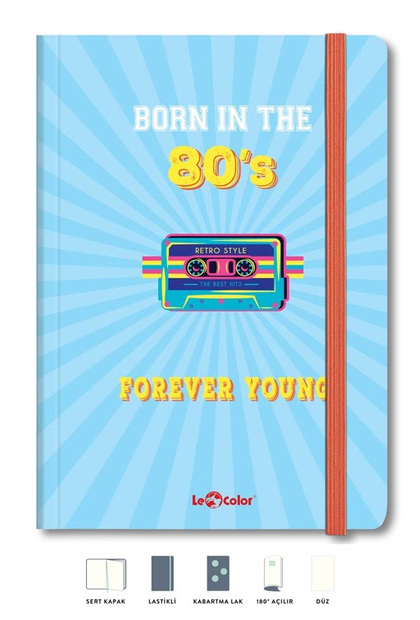 Le Color Mottolu Defter Düz 17x24 cm Forever 80's