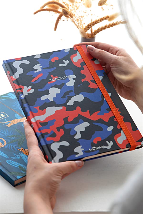 Le Color Kamuflaj Defter Kareli Turuncu 17x24 cm