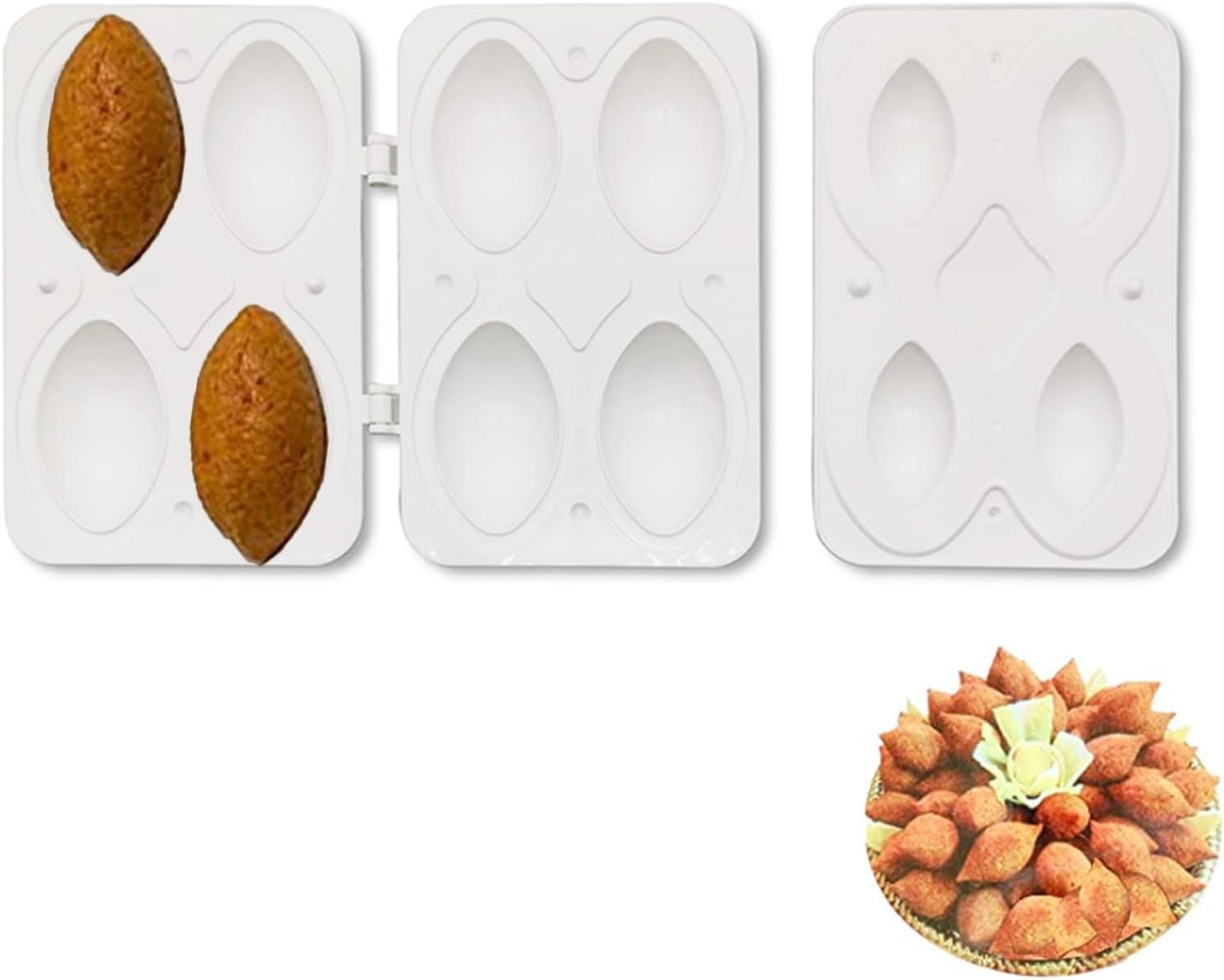 MTA HİGH-TECH 4 Lü İçli Köfte Aparatı, Kolay Kullanım, Köfte topları, Et, Balık Topları, Kızartılmış Mutfak Pişirme Aletleri Oluşturmak için,