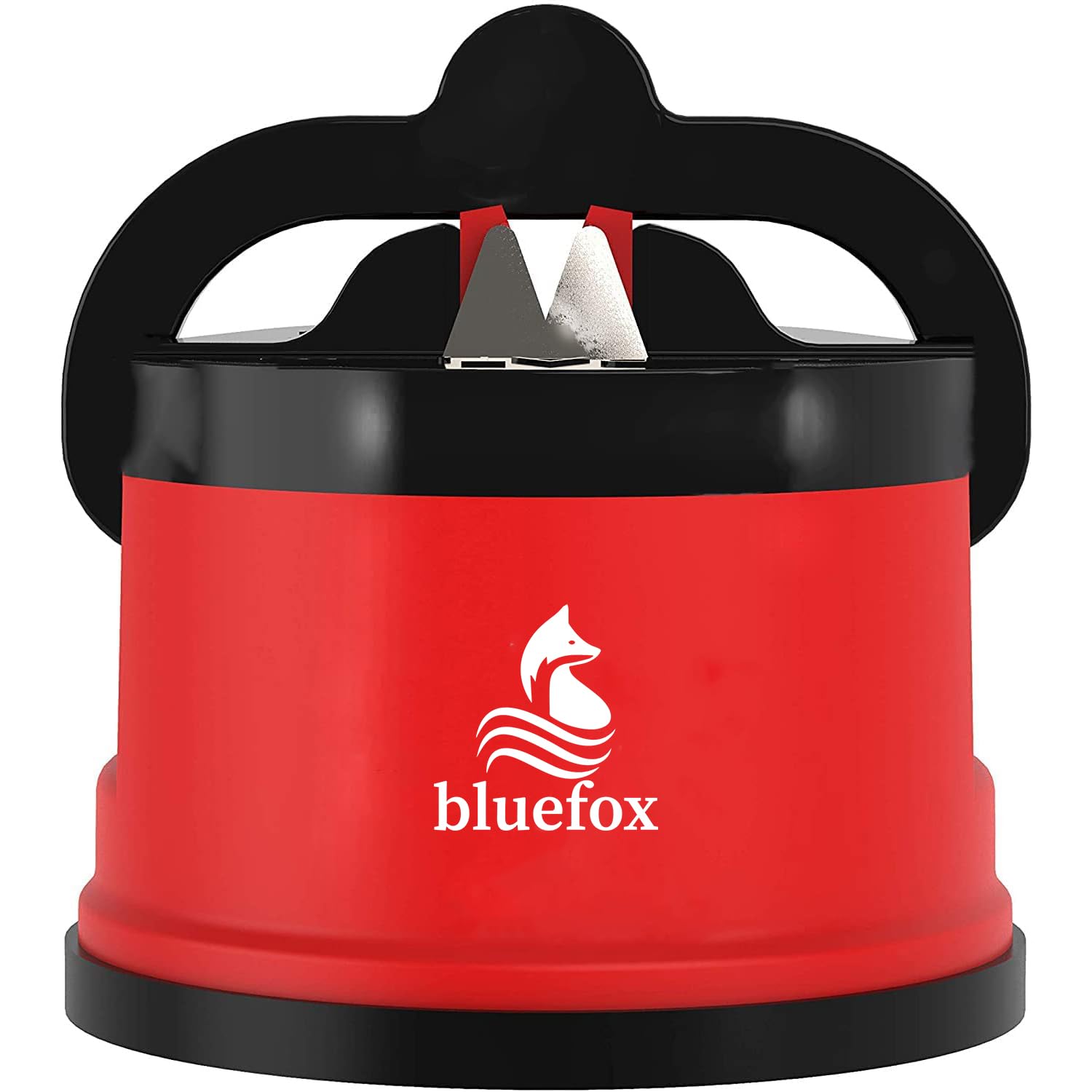 Bluefox Kırmızı PowerGrip'li Bıçak Bileyici - Vantuzlu Vakumlu, Serbest Ellerle Kullanılabilen Tungs